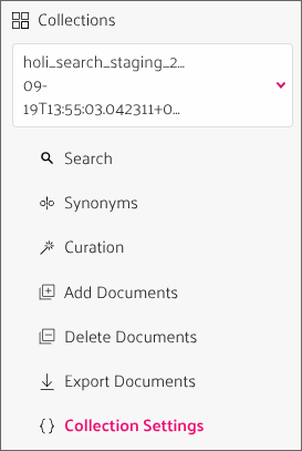 Collection settings